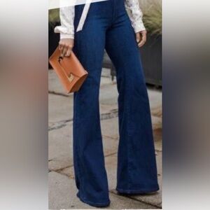 $245 AYR The High Rise Flare Bootcut Jean in Zodiac Blue size 27 style 15566
